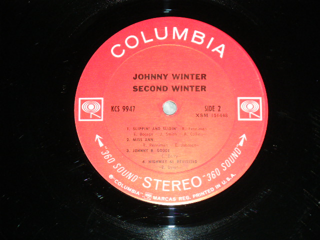 画像: JOHNNY WINTER -  SECOND WINTER ( Matrix # 1B/1B/1B  : VG++/Ex+) / 1969 US AMERICA ORIGINAL "360 SOUND Label" Used  2 LP's With 3 SIDED 