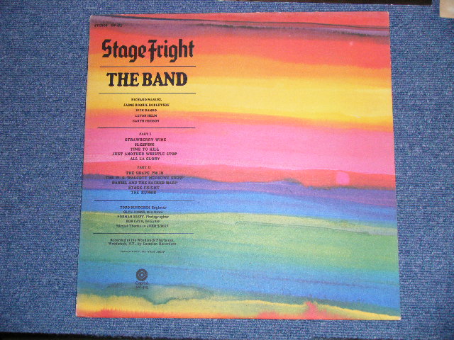 画像: THE BAND - STAGE FRIGHT (with TEAR-OFF WRAPAROUND Cover : Matrix # A)SW-1-425 Z-6 / B) SW-2-425 Z-5 #1Ex+/Ex+++  / 1970 US AMERICA ORIGINAL "GREEN LABEL" Used  LP