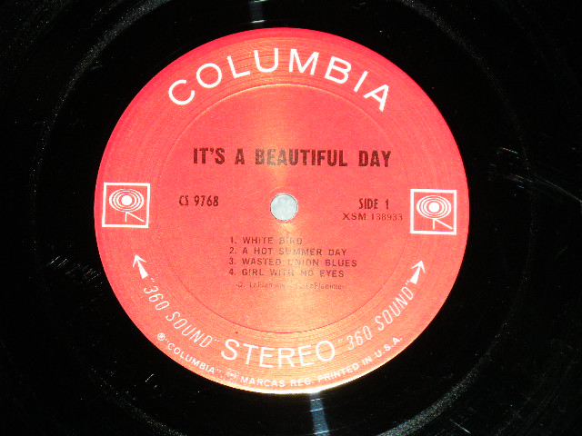 画像: IT'S A BEAUTIFUL DAY - IT'S A BEAUTIFUL DAY (Matrix # A)XSM-138933-1B /B)XSM-138934-1B : Ex+/Ex++  Looks:Ex) / 1969 US AMERICA ORIGINAL "360 SOUND Label" Used LP 