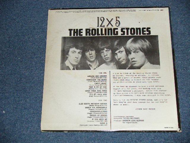 画像: THE ROLLING STONES - 12 x 5 ( Boxed  LONDON on TOP RED Label  : Matrix Number : A) 1A/B) 1A : VG+++/Ex++) / 1965 US ORIGINAL 2nd Press RED Label MONO Used LP  