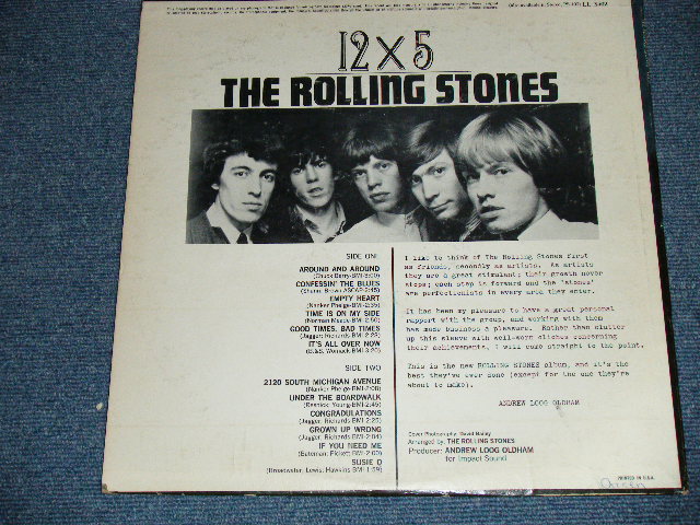 画像: THE ROLLING STONES - 12 x 5 ( Unboxed  LONDON on TOP Label  : Matrix Number : A) 1E  △7163/B) 1E  △7163X : Ex+/Ex+) / 1964 US ORIGINAL MAROON Label  MONO Used LP  