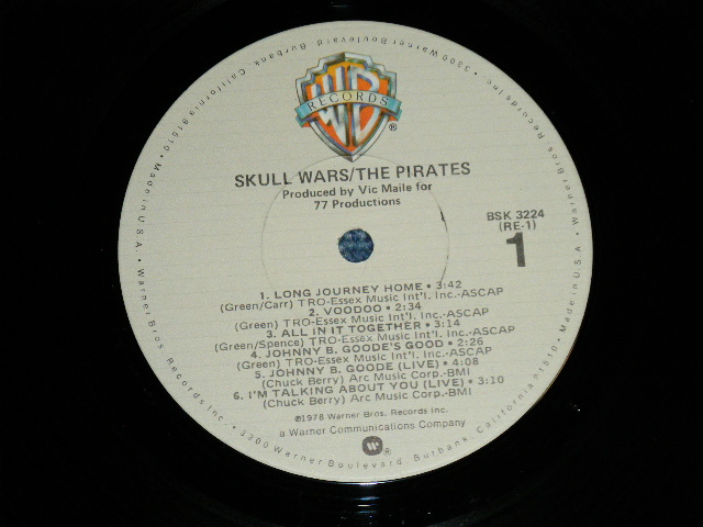 画像: The PIRATES - SKULL WAR  (Ex-/Ex++ Looks:Ex+) /  1978 US AMERICA ORIGINAL "PROMO" Used LP 