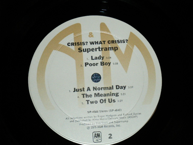 画像: SUPERTRAMP - CRISIS?, WHAT CRISIS?  ( MINT/MINT- ) /  1975 US AMERICA ORIGINAL "1st Press Label"  Used LP 