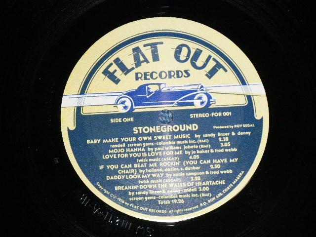 画像: STONEGROUND - FLAT OUT ( VG+++/Ex++ ) / 1976  US AMERICA ORIGINAL Used LP