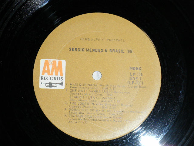 画像: SERGIO MENDES & BRASIL '66 - HERB ALPERT PRESENTS : Debut Album  (MINT/MINT-)  / 1966 US AMERICA Original "MONO" Used  LP 