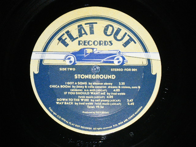 画像: STONEGROUND - FLAT OUT ( VG+++/Ex++ ) / 1976  US AMERICA ORIGINAL Used LP