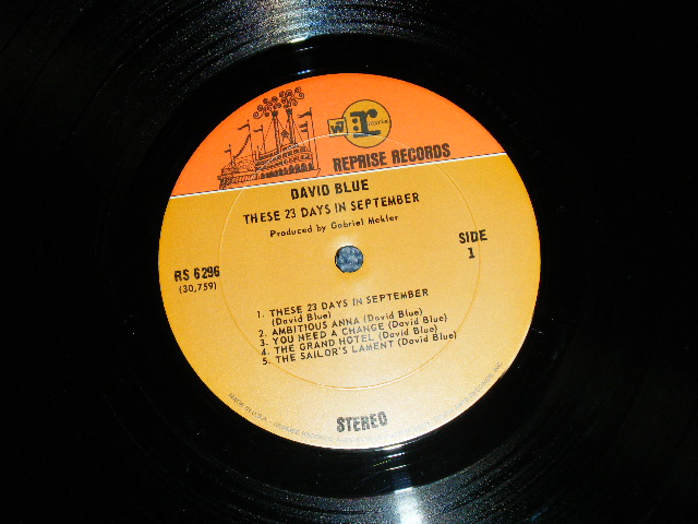 画像: DAVID BLUE - THESE 23 DAYS IN SEPTEMBER( Ex+/Ex+++) / 1968  US AMERICA ORIGINAL 1st Press "ORANGE & BROWN Label" Used LP