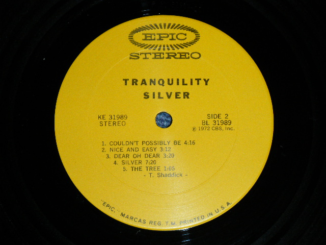 画像: TRANQUILITY - SILVER (70's PSYCHE!!!) ( Ex++/Ex+++ ) / 1972  US AMERICA  ORIGINAL Used LP 