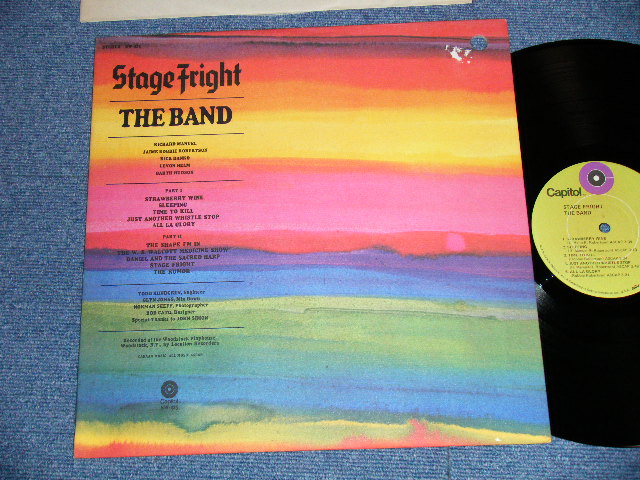 画像1: THE BAND - STAGE FRIGHT( Matrix # A)SW-1-425-Z-8 / B) SW-2-425 -Z-7 STERLING RL) ( Ex, Ex+++/MINT-) / 1970 US AMERICA ORIGINAL  "PROMO HOLE" 1st Press "LIME GREEN with Purple Color 'C' on TOP LABEL" Used LP 