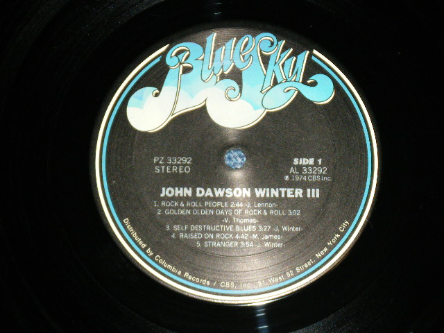 画像: JOHNNY WINTER -  JOHN DAWSON WINTER III ( MINT-/MINT) / 1974 US AMERICA ORIGINAL Used LP 