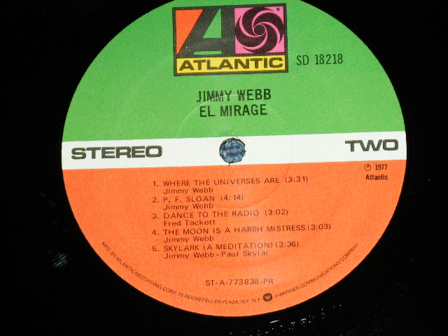 画像: JIMMY WEBB - EL MIRAGE ( MINT-/MINT) / 1977 US AMERICA ORIGINAL Used LP 