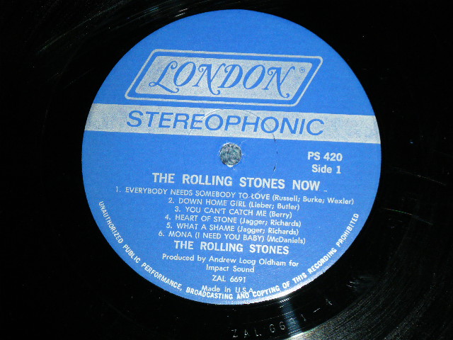 画像: ROLLING STONES - THE ROLLING STONES,NOW !( Matrix Number : A)  ZAL-6691 -4 W △7764/ B)  ZAL-6692 -10 W   )(Ex++/MINT- )  / 1976 Version?  US AMERICA ORIGINAL "DARK BLUE LABEL with  BOXED LONDON Label" STEREO  Used LP 