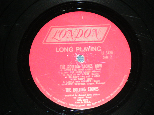 画像: ROLLING STONES - THE ROLLING STONES,NOW !( Matrix Number : TYPING STYLE : A) LL 3420A-1A / B) LL 3420B-1A )(VG+/VG++  )    / 1968 Version?  US AMERICA ORIGINAL "RED LABEL with  BOXED LONDON Label" MONO Used LP 