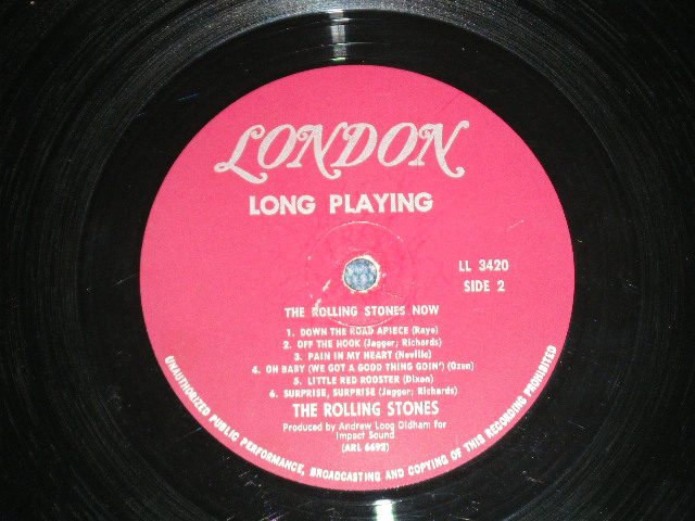 画像: ROLLING STONES - THE ROLLING STONES,NOW !( Matrix Number : HAND WRITING STYLE  A)  ARL-6691 -1B / B)  ARL-6692 -1B  )(Ex+/Ex++)    / 1964 US AMERICA ORIGINAL "MAROON LABEL with UNBOXED LONDON Label" MONO Used LP 