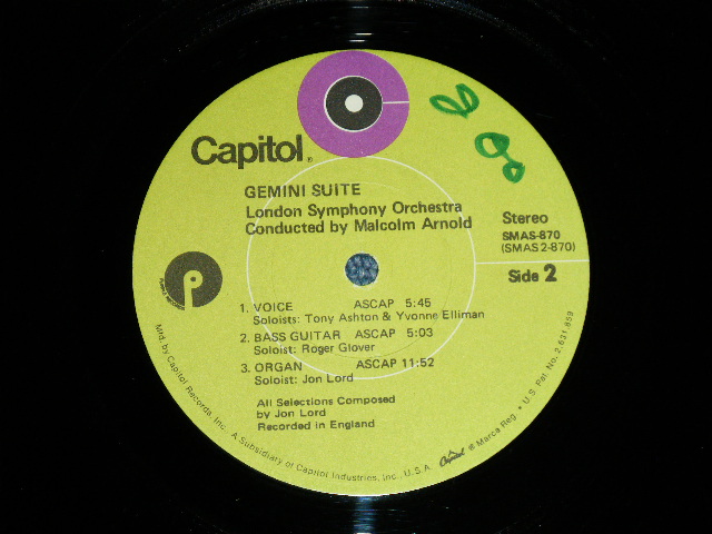 画像: JON LORD ( of DEEP PURPLE) - GEMINI SUITE   (Ex+/Ex++ ) / 1970's US AMERICA ORIGINAL Used LP