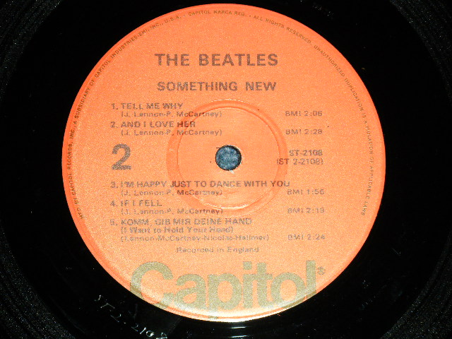 画像: The BEATLES -  SOMETHING NEW ( Matrix # A) ST-1-2108-F-21/B) ST-2-2108-F-19 : Ex++/MINT-) / US REISSUE "1976 Version ORANGE Label" Used LP 