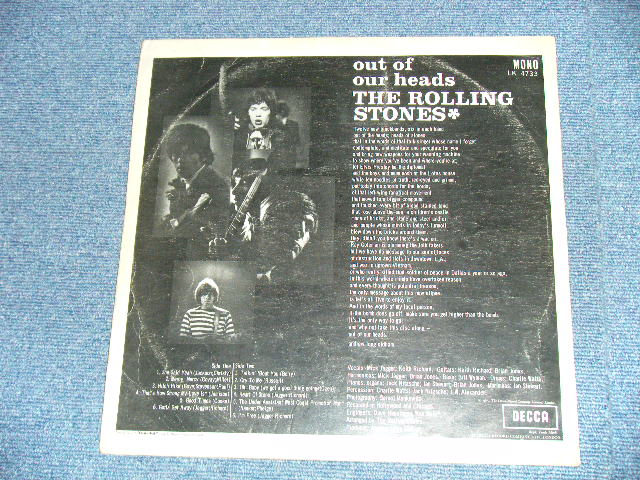 画像: ROLLING STONES - OUT OF OUR HEADS ( Ex-,Ex/Ex-) (Matrix# A) ARL,6973-9A / B) ARL,6974-9B  )  / 1965 UK ENGLAND "UnBoxed 'DECCA' Label"  MONO Used LP