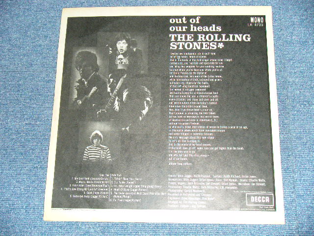 画像: ROLLING STONES - OUT OF OUR HEADS ( Ex+++/Ex+++) (Matrix# A) ARL,6973-9B / B) ARL,6974-11A  )  / 1965 UK ENGLAND "UnBoxed 'DECCA' Label"  MONO Used LP