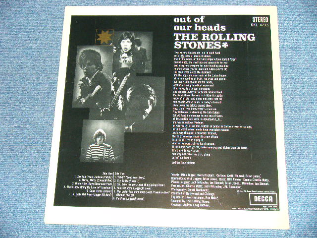 画像: ROLLING STONES - OUT OF OUR HEADS ( Ex++/MINT-) (Matrix# A) EAL-6973-4 V ▽E D 1 /B)EAL-6974-4 V ▽E D 2  )  / 1970's  Version UK ENGLAND "Boxed 'DECCA' Label"  STEREO Used LP