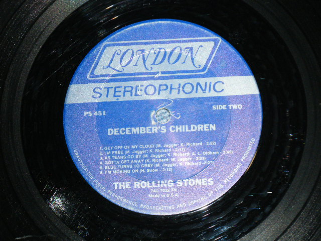 画像: ROLLING STONES -  DECEMBER'S CHILDREN  ( Ex, VG++/VG+++ Looks:VG++) (Matrix# A) ZAL-7031-9 / B) ZAL-7032-3 )  / 1972? VERSION US AMERICA  "Boxed 'LONDON' Label"  STEREO Used LP