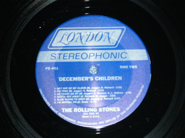 画像: ROLLING STONES -  DECEMBER'S CHILDREN  ( Ex++/MINT-) (Matrix# A) ZAL-7031-9 / B) ZAL-7032-3 )  / 1972 VERSION? US AMERICA  "Boxed 'LONDON' Label"  STEREO Used LP