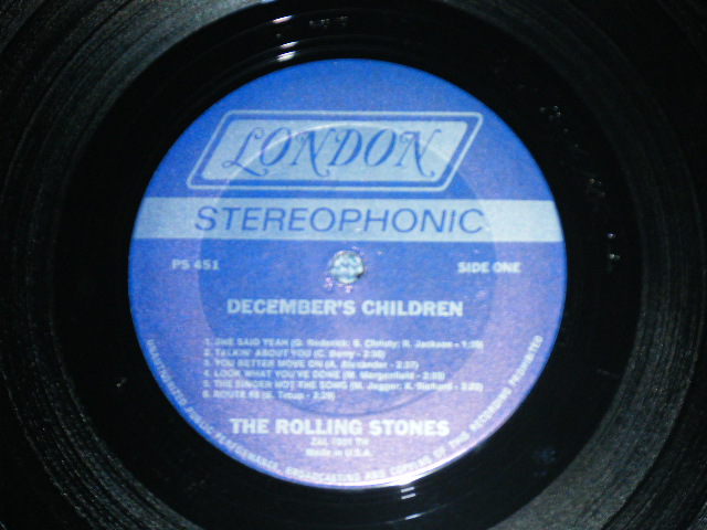 画像: ROLLING STONES -  DECEMBER'S CHILDREN  ( Ex++/MINT-) (Matrix# A) ZAL-7031-9 / B) ZAL-7032-3 )  / 1972 VERSION? US AMERICA  "Boxed 'LONDON' Label"  STEREO Used LP