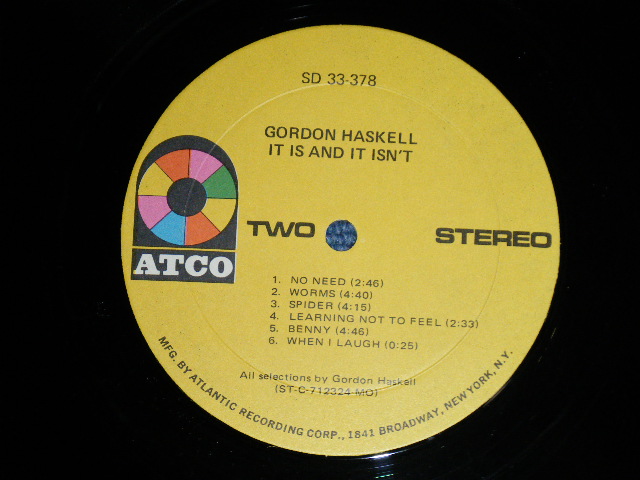 画像: GORDON HASKELL of KING CRIMSON  - IT IS AND IT ISN'T  ("1841 BROADWAY": Ex+/Ex+++ , ) / 1971 US AMERICA ORIGINAL Used LP 