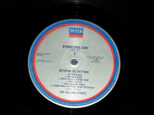 画像: ROLLING STONES - BETWEEN THE BUTTONS ( MINT-/MINT)  /  1980's UK ENGLAND  Reissue "DIGITAL REMASTERED" Used LP 