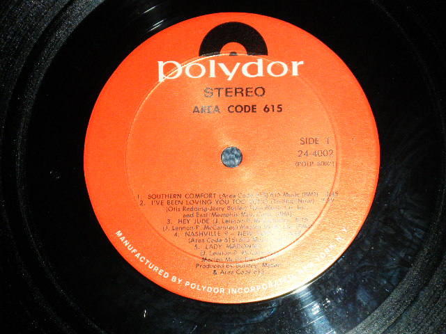 画像: AREA CODE 615 -  AREA CODE 615 ( Ex+/Ex+++ ) / 1969 US AMERICA  ORIGINAL  Used LP 