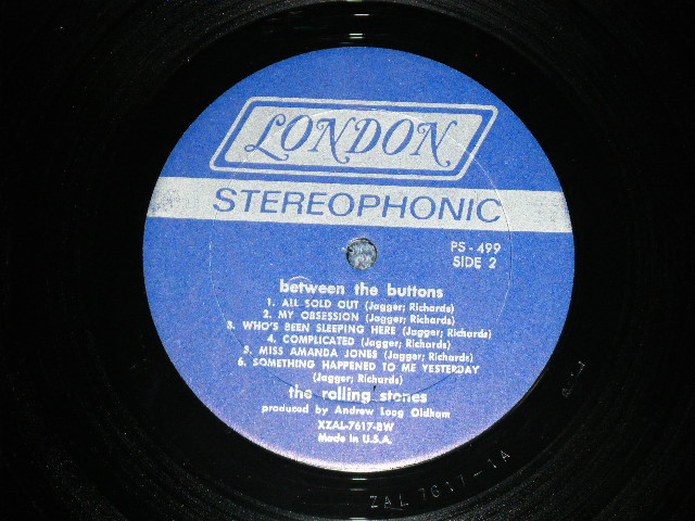 画像: ROLLING STONES - BETWEEN THE BUTTONS (  MATRIX # A) ZAL-7616-16 BEST /  B) ZAL 7617-1A  ) ( Ex-/MINT- )  / 1970's VERSION  US AMERICA  ORIGINAL  "DARK BLUE LABEL"  STEREO   Used LP