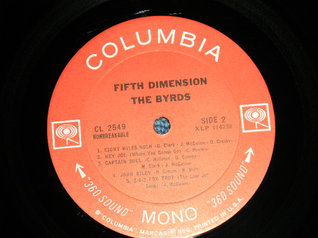 画像: THE BYRDS - FIFTH DIMENSION ( Matrix # A: 1G / B: 1B) ( Ex++/Ex+++ ) /1966 US AMERICA ORIGINAL "360 SOUND Label" MONO Used LP 