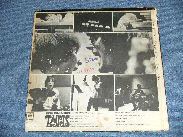 画像: THE BYRDS - FIFTH DIMENSION ( Matrix # A: 1F / B: 1E) (VG/VG+++ Looks:VG) /1966 US AMERICA ORIGINAL "360 SOUND Label" MONO Used LP 