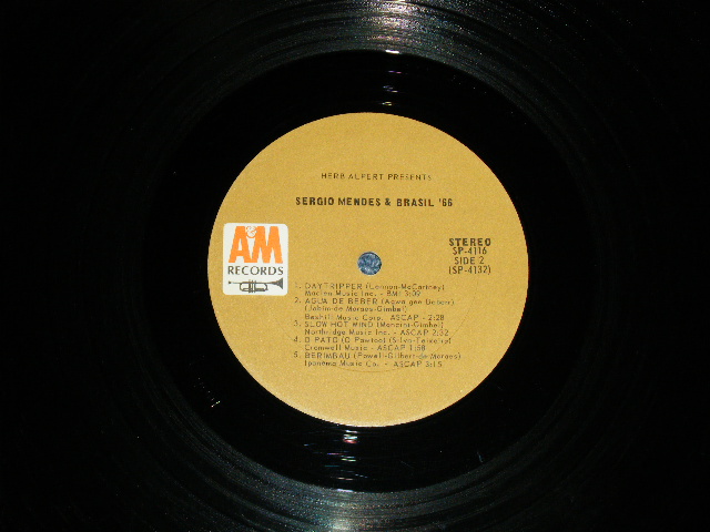 画像: SERGIO MENDES & BRASIL '66 - HERB ALPERT PRESENTS : Debut Album  ( Matrix # : SP-4131-A3-SIDE1 / SP-4132-A5-SIDE 2 ) ( Ex++/Ex++ )  / 1966 US AMERICA Original  "BROWN Label" "STEREO" Used  LP 