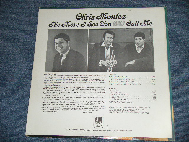 画像: CHRIS MONTEZ - THE MORE I SEE YOU  ( Matrix No.  SP-4129-1F △9157 / SP-4130-1F △9157-X )(Ex+/Ex++,Ex+) / 1966 US AMERICA ORIGINAL "BROWN LABEL" STEREO Used LP 