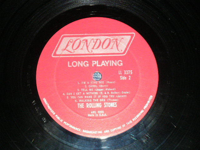 画像: ROLLING STONES - ENGLAND'S NEWEST HIT MAKERS  ( Matrix Number   A:ARL-6291-1A LL3375A / B: ARL-6292 -1A LL3375B )( VG+++/Ex++ Looks:Ex+) / 1966 Release Version?  US AMERICA ORIGINAL "RED Label with BOXED LONDON"  mono LP 