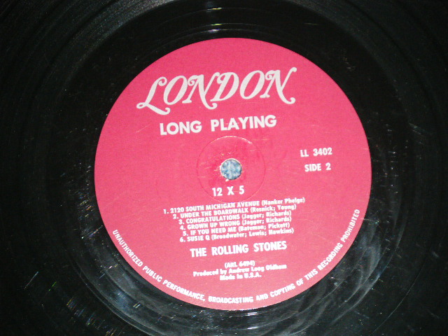 画像: THE ROLLING STONES - 12 x 5 ( Unboxed  LONDON on TOP Label  : Matrix Number : A) 1A/B) 1A : Ex, Ex+/Ex++ Looks:Ex+) / 1964 US ORIGINAL " Unboxed  LONDON on TOP Label & MAROON Label" MONO Used LP  