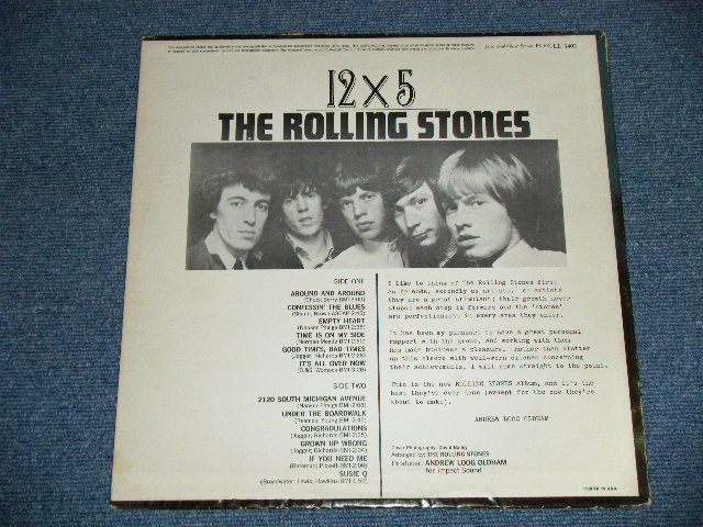 画像: THE ROLLING STONES - 12 x 5 ( Unboxed  LONDON on TOP Label  : Matrix Number : A) 1A/B) 1A : Ex, Ex+/Ex++ Looks:Ex+) / 1964 US ORIGINAL " Unboxed  LONDON on TOP Label & MAROON Label" MONO Used LP  