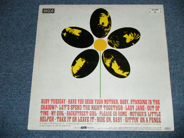 画像: ROLLING STONES -  FLOWERS ( Ex+/++/MINT-)  / Late 1970's GERMAN GERMANY REISSUE Used  LP  