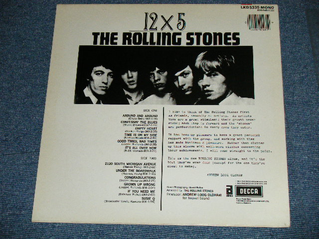 画像: THE ROLLING STONES - 12 x 5 ( Ex++/Ex+++) / 1980's UK ENGLAND Reissue "DIGITALLY RE-MASTERED"  MONO Used LP 