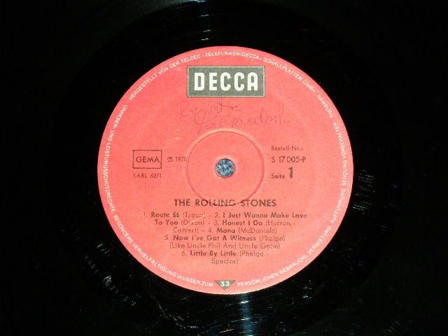 画像: THE ROLLING STONES -ROLLING STONES : Debut Album  (VG+++/VG+++) / Late 1970's WEST GERMANY GERMAN  Reissue Used LP 