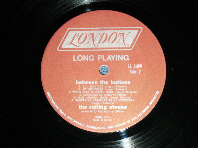 画像: ROLLING STONES - BETWEEN THE BUTTONS ( VG++/Ex) (Matrix# A) XARL 7616-2D/ B) XARL 7617-1D)  / 1967 VERSION  US AMERICA  1st Press "MAROON with Boxed 'LONDON' Label"  MONO  Used LP