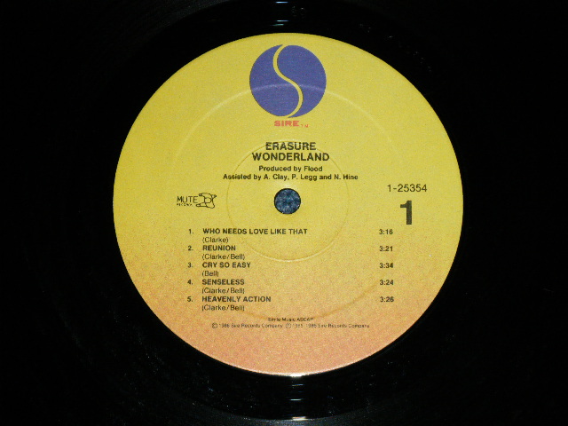 画像: ERASURE - WONDERLAND  (Ex++/Ex+++ ) / 1986 US AMERICA ORIGINAL Used LP