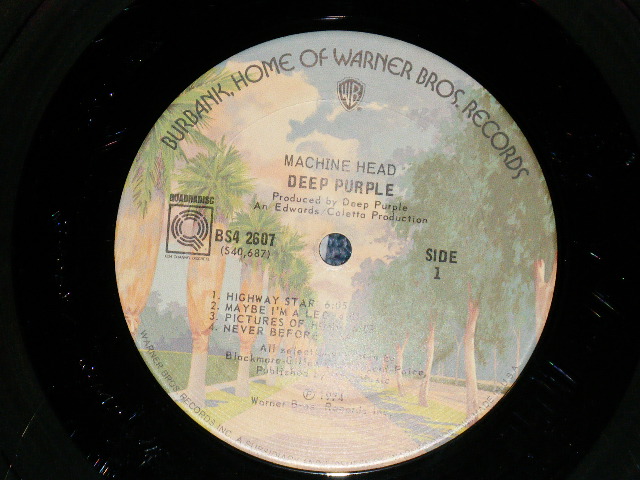 画像: DEEP PURPLE - MACHINE HEAD  ( Ex+/Ex+)   / 1974 US AMERICA "QUADRADISC / 4 CHANNEL"  Used LP