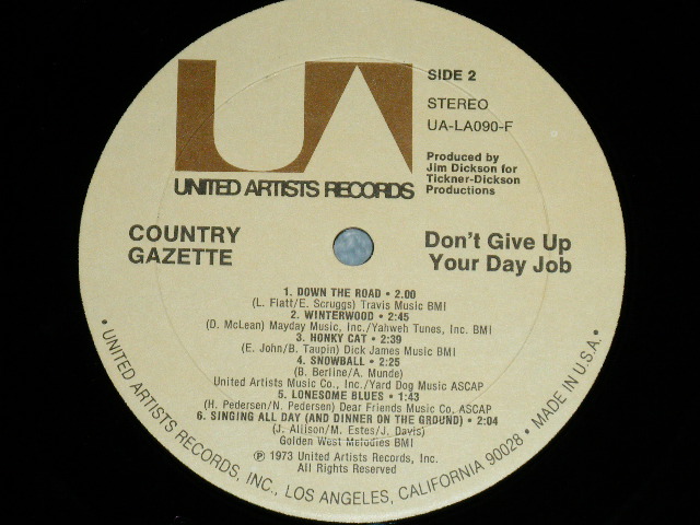 画像: COUNTRY GAZETTE - DON'T GIVE UP YOUR DAY JOB  ( Ex++/Ex+++)  / 1973 US AMERICA ORIGINAL   Used LP 