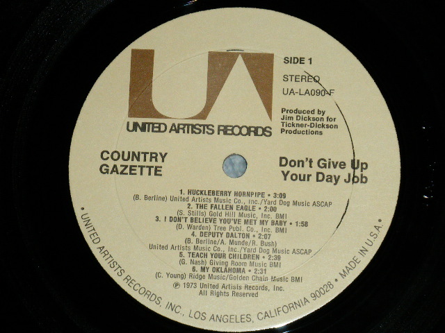 画像: COUNTRY GAZETTE - DON'T GIVE UP YOUR DAY JOB  ( Ex++/Ex+++)  / 1973 US AMERICA ORIGINAL   Used LP 