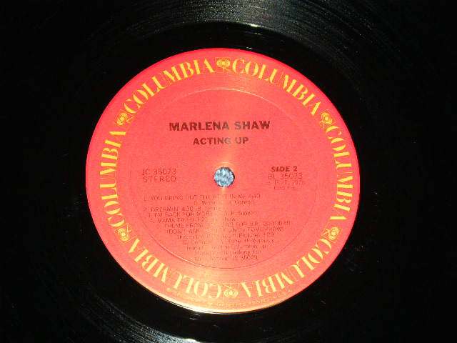 画像: MARLENA SHAW - ACTING UP ( Ex+++/MINT- Looks:Ex+++) / 1978 US AMERICA ORIGINAL Used LP 