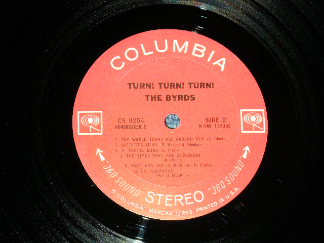 画像: BYRDS, THE - TURN! TURN! TURN!(Matrix # A) 1A / B) 1B ) (VG+++/Ex++) / 1965 US AMERICA ORIGINAL "360 SOUND Label" STEREO Used LP 