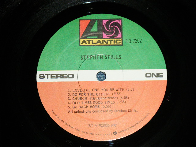 画像: STEPHEN STILLS - STEPHEN STILLS (Matrix #A)ST-A-70235-B  [ATISAN Mark] AT PRP B)ST-A-70236-C  [ATISAN Mark] AT aB PRP)"PR/PRESS WELL Press in NJ" (MINT/MINT-)  / 1975 Version?  US AMERICA 2nd Press Label "75 ROCKFELLER at Bottom Label""  Used LP 