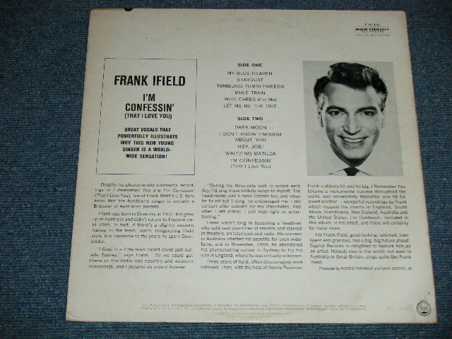 画像: FRANK IFIELD - I'M CONFESSIN' ( Ex+/Ex++ )   / 1963 US AMERICA ORIGINAL 1st Press "CAPITOL Logo on Top Label" MONO Used  LP