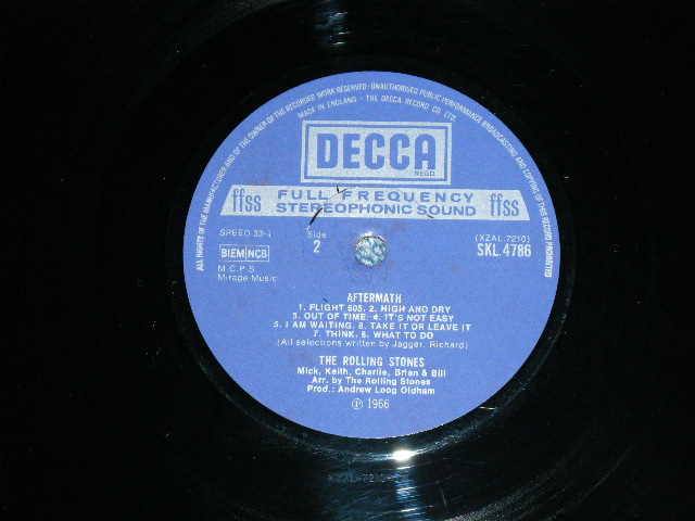 画像: ROLLING STONES - AFTERMATH (Mtrix # 4W/5W ) (Ex++/Ex+++) / 1967? UK ENGLAND 2nd Press "Boxed DECCA Label"  STEREO Used LP 